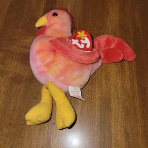Ty Beanie Baby DOODLE The Rooster 4th Generation 3rd Tush Tag PVC 1996
